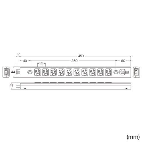 TAP-MR7535 サーバーラック用コンセントバー (20A・3P・10個口) 商品画像2：eONE