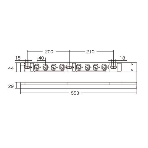 TAP-SV2208 19インチサーバーラック用コンセント (200V・20A・IEC C13・8個口・3m) 商品画像2：eONE