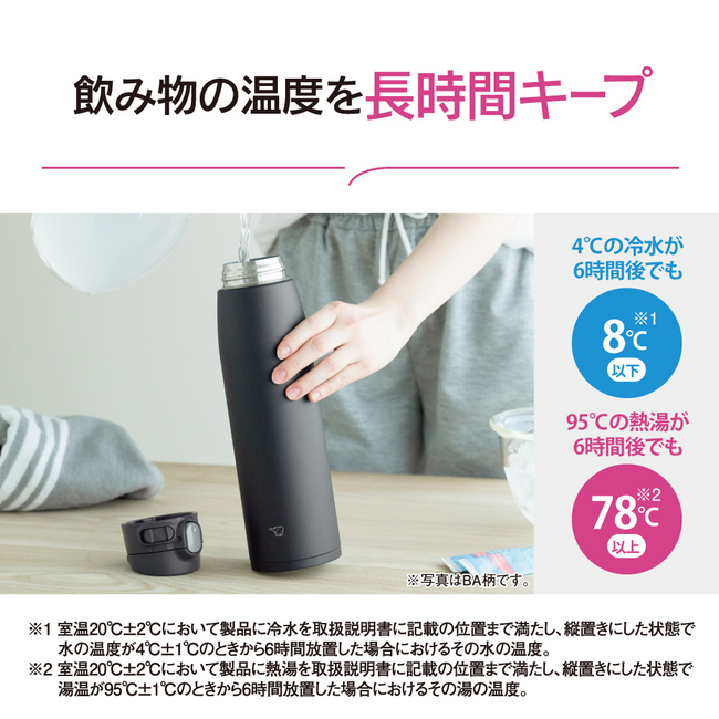 シームレスせん SM-VS95-HM ワンタッチステンレスマグ 950ml マットグレー 商品画像5：eONE