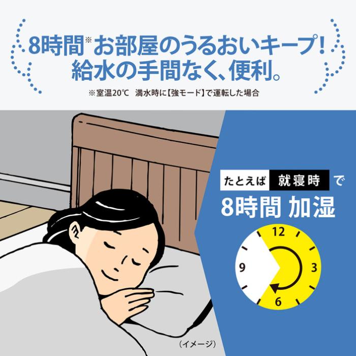 EE-DG35-HA (グレー) スチーム式加湿器 木造6畳/プレハブ10畳まで タンク3.0L 商品画像5：eONE