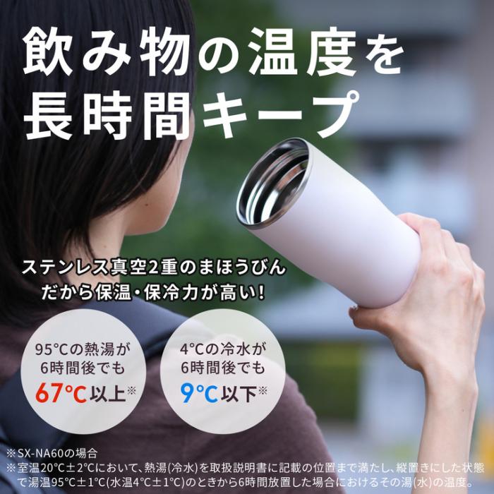 SX-NA60-CM (サンドベージュ) ステンレスキャリータンブラー 食洗器対応 シームレスせん採用 600ml 商品画像6：eONE
