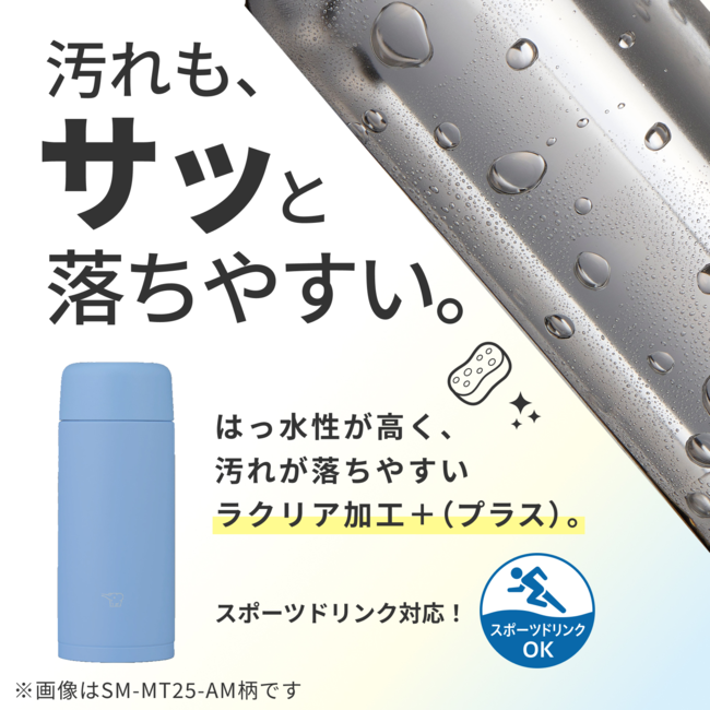 SM-MT25-AM (サニーブルー) ステンレスマグボトル 食洗器対応 シームレスせん採用 250ml 商品画像4：eONE