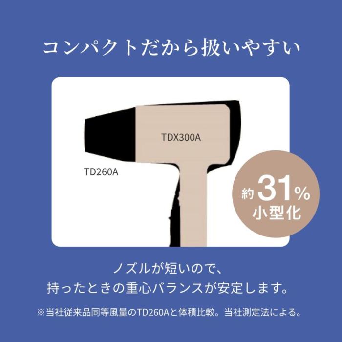 TDX300A-W (ホワイト) モイスチャーイオン ヘアドライヤー 商品画像14：eONE