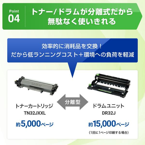 JUSTIO HL-L2400D A4モノクロレーザープリンター （USB/両面印刷） 商品画像6：eONE