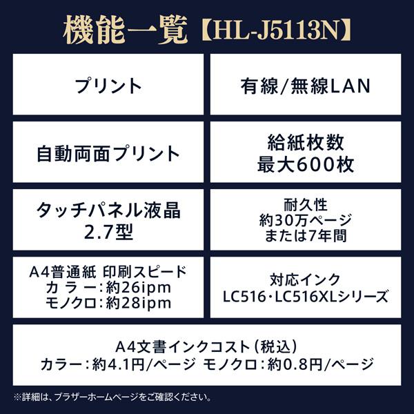 HL-J5113N A4ビジネスインクジェットプリンター プリント/自動両面印刷/Wi-Fi/簡単設定 商品画像4：eONE