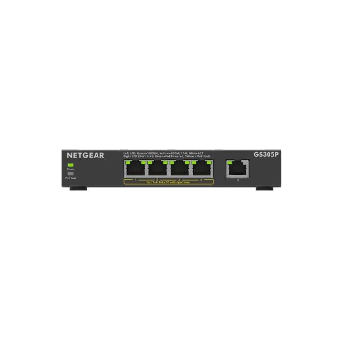 『GS305P-300JPS』NETGEAR スイッチングハブ アンマネージ ギガビット 5ポート PoE+ 63W 商品画像2：e-Sports Cafe ZERO