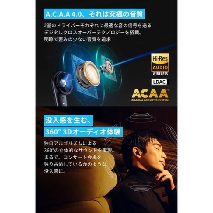 『A3954N21』アンカー Anker Soundcore Liberty 4 Pro ワイヤレス イヤホン パールホワイト 商品画像3：e-Sports Cafe ZERO