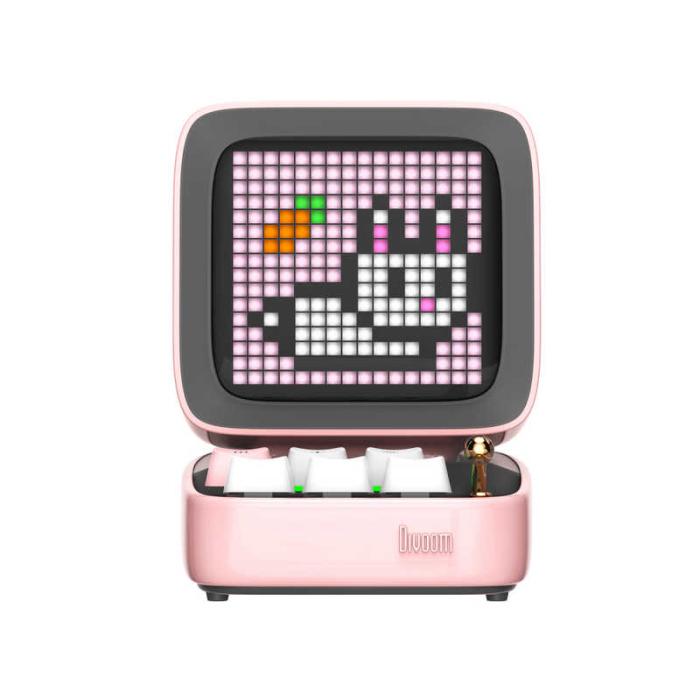 『90100058207』Divoom Ditoo Pro Bluetooth スピーカー ピンク ディブーム レトロ ピクセル アート ドット絵 商品画像2：e-Sports Cafe ZERO