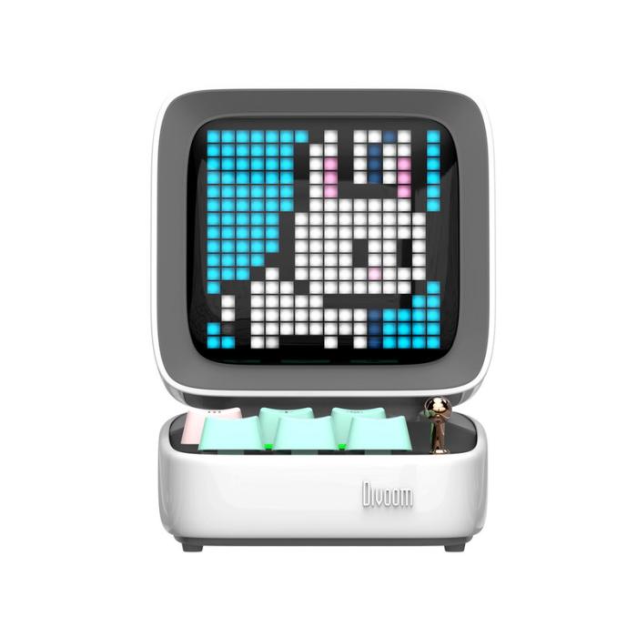 『90100058209』Divoom Ditoo Pro Bluetooth スピーカー ホワイト ディブーム レトロ ピクセル アート ドット絵 商品画像2：e-Sports Cafe ZERO