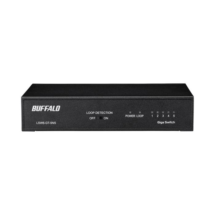 『LSW6-GT-5NS/BK』BUFFALO スイッチングハブ 5ポート Giga対応 ブラック 商品画像2：e-Sports Cafe ZERO