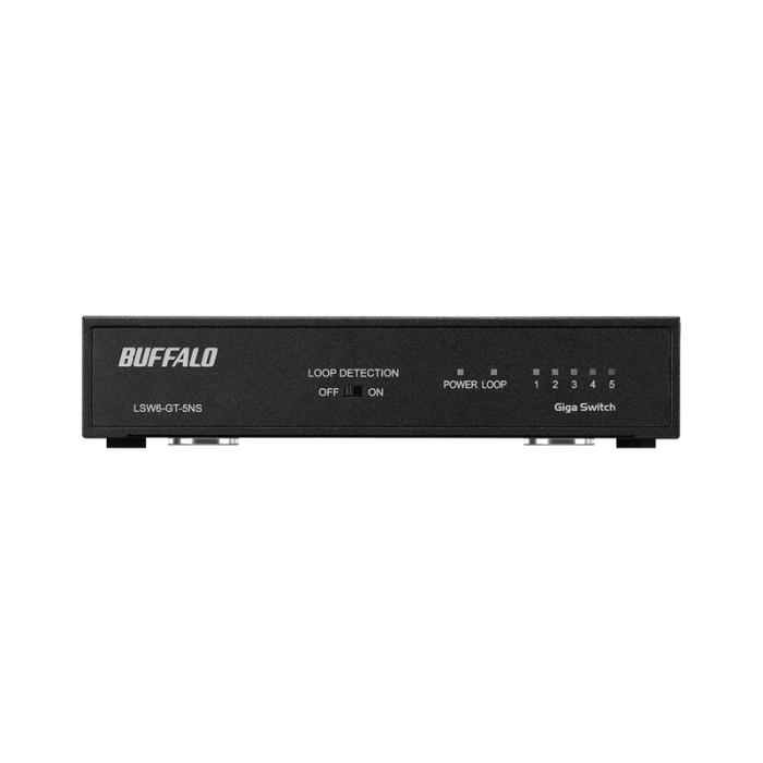 『LSW6-GT-5NS/BK』BUFFALO スイッチングハブ 5ポート Giga対応 ブラック 商品画像3：e-Sports Cafe ZERO