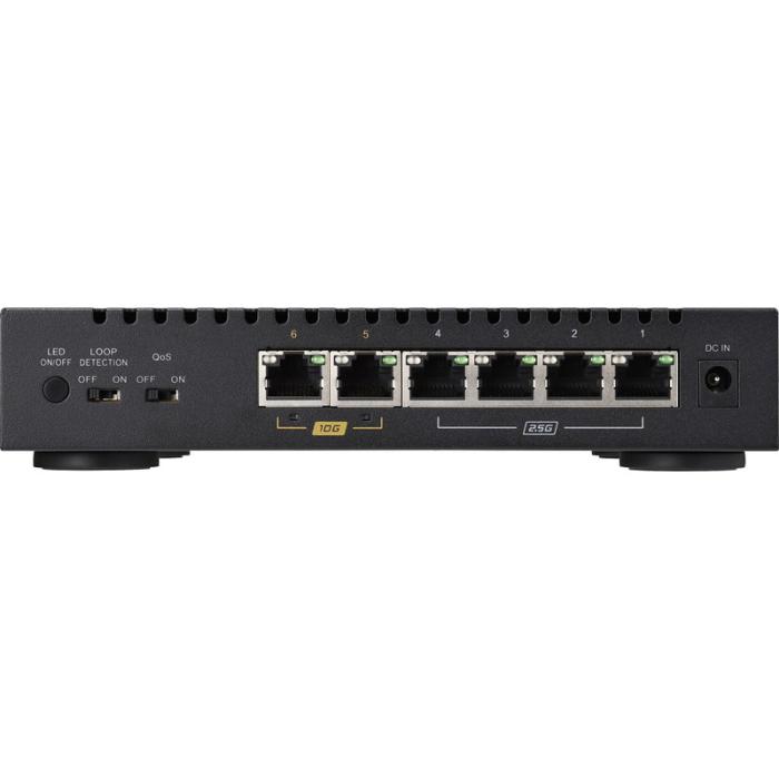 『LXW-10G2/2G4』BUFFALO スイッチングハブ 6ポート（10GbE 2ポート 2.5GbE 4ポート） ブラック 商品画像5：e-Sports Cafe ZERO