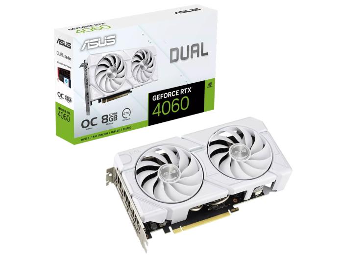 ASUS Dual GeForce RTX 4060 EVO White OC Edition 8GB GDDR6