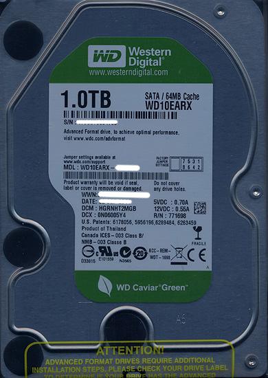 Western Digital製HDD　WD10EARX　1TB SATA600 商品画像2：オンラインショップ　エクセラー