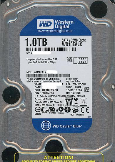Western Digital製HDD　WD10EALX　1TB SATA600 商品画像1：オンラインショップ　エクセラー