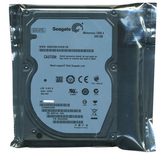 SEAGATE ノート用HDD 2.5inch　ST9500420AS　500G 9.5mm 未開封