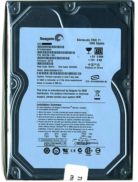 SEAGATE製HDD　ST31000340AS　1TB SATA300 7200