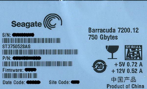 SEAGATE製HDD ST3750528AS 750GB SATA300 7200 商品画像2：オンラインショップ　エクセラー