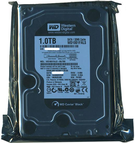 Western Digital製HDD　WD1001FALS　1TB SATA300 7200