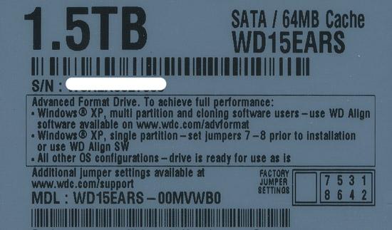 Western Digital製HDD　WD15EARS　1.5TB SATA300 商品画像2：オンラインショップ　エクセラー