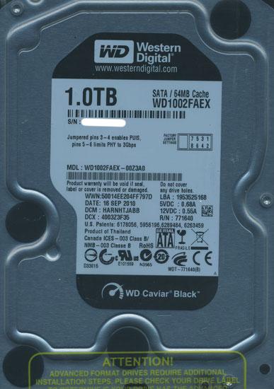 Western Digital製HDD　WD1002FAEX　1TB SATA600 7200 商品画像1：オンラインショップ　エクセラー