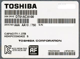 TOSHIBA TOSHIBA製HDD DT01ACA100 1TB SATA600 7200 [管理:20343853]