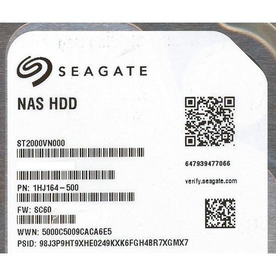 SEAGATE製HDD　ST2000VN000　2TB SATA600