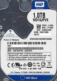 商品状態WesternDigital ノート用HDD 2.5inch WD10JPVX 1TB - ecolet.bg