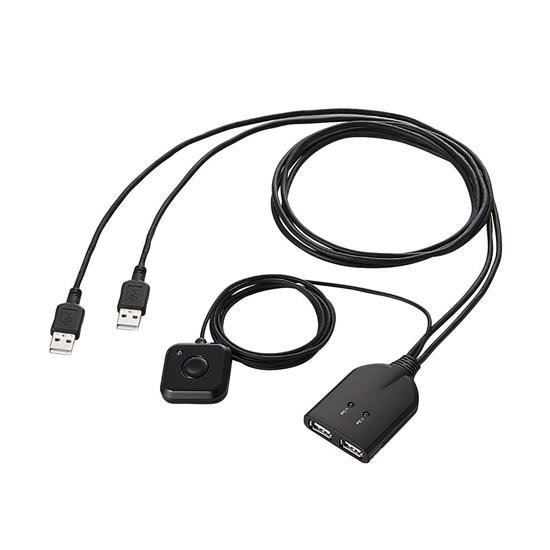 ELECOM製　パソコン切替器(2切替)　KM-A22BBK