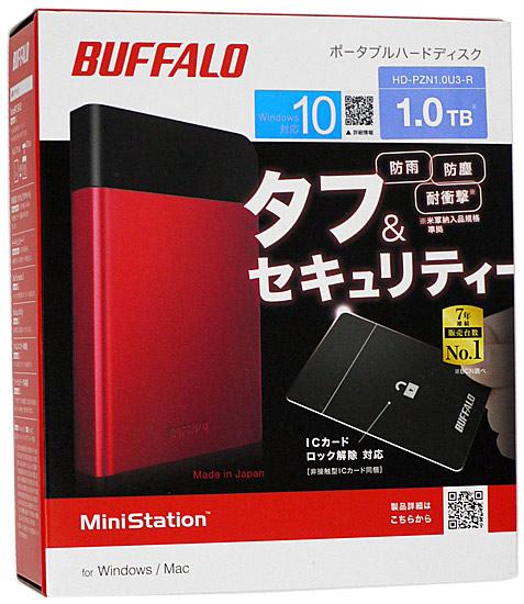 BUFFALO製PortableHD　HD-PZN1.0U3-R　1TB