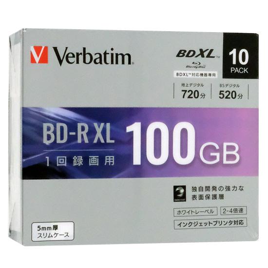 Verbatim　4倍速対応BD-R XL 100GB 10枚組　VBR520YP10D1