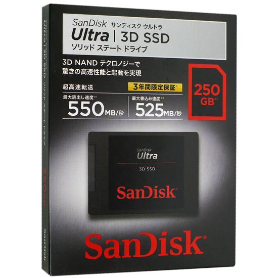 SANDISK　Ultra 3D SSD 250GB　SDSSDH3-250G-J25 商品画像1：オンラインショップ　エクセラー
