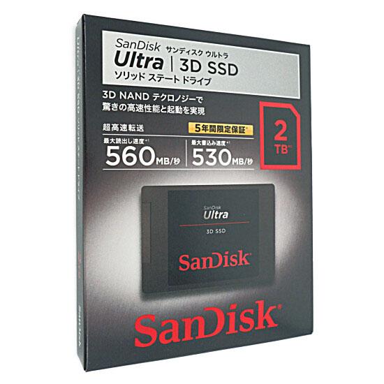 SANDISK　Ultra 3D SSD 2TB　SDSSDH3-2T00-J25