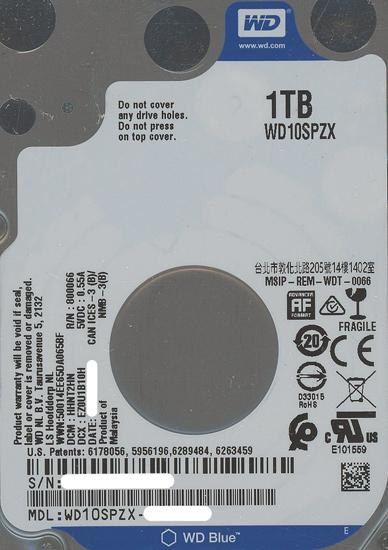 WesternDigital HDD 2.5inch　WD10SPZX　1TB 7mm 商品画像1：オンラインショップ　エクセラー