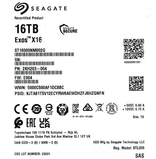 SEAGATE製HDD ST12000VN0007 12TB SATA600 7200