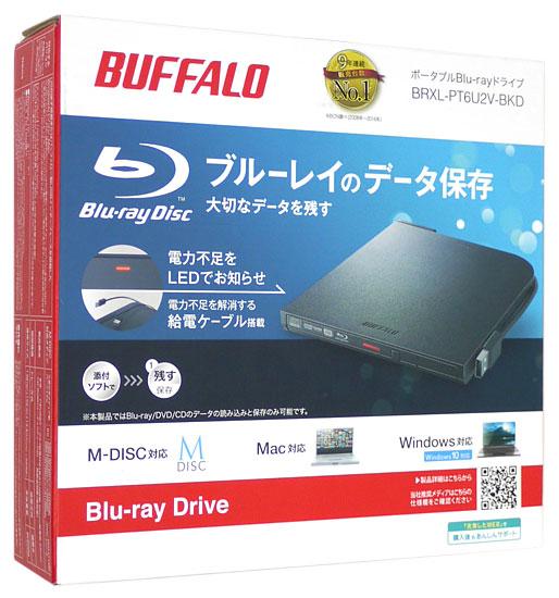 BUFFALO 外付けブルーレイドライブ BRXL-PT6U2V-BKD ブラック
