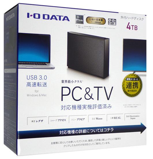 I-O DATA製　USB 3.0/2.0対応 外付ハードディスク HDCZ-UTL4K　4TB
