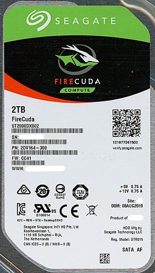 SEAGATE製HDD　ST2000DX002　2TB SATA600 7200