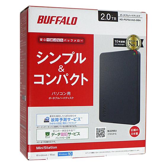 BUFFALO製PortableHD　HD-PCFS2.0U3-BBA　2TB