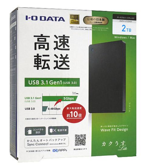 I-O DATA製PortableHD　HDPH-UT2DKR　2TB ブラック