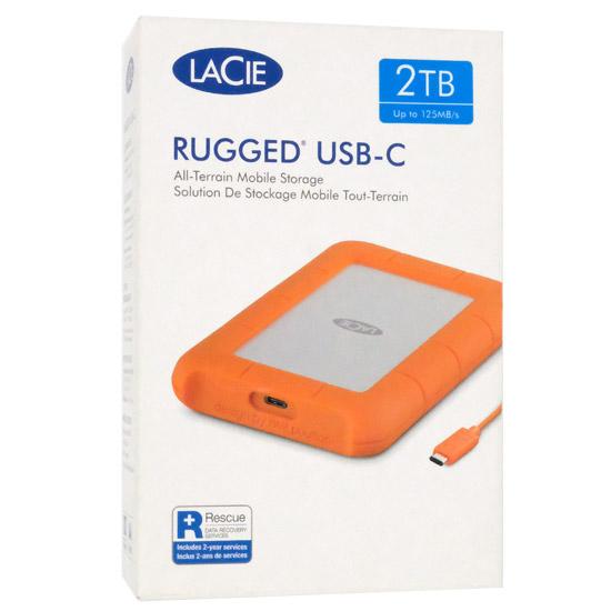 LaCie　Rugged Mini USB-C Portable Drive 2TB　STFR2000800