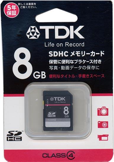 TDK　SDHCカード 8GB Class4　T-SDHC8GB4