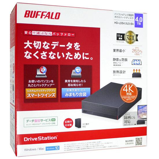 BUFFALO　外付HDD　HD-LDS4.0U3-BA　4TB　ブラック