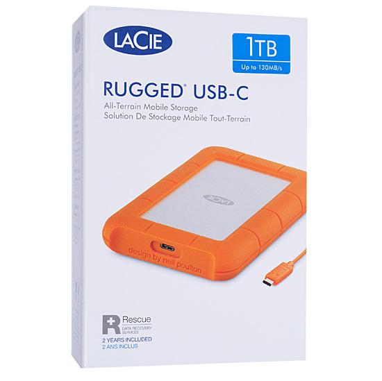 LaCie　Rugged Mini USB-C Portable Drive 1TB　2EUAP8