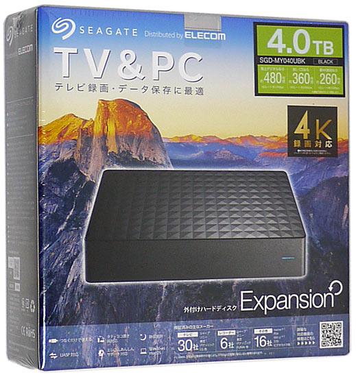 SEAGATE　外付けハードディスク　SGD-MY040UBK　ブラック　4TB