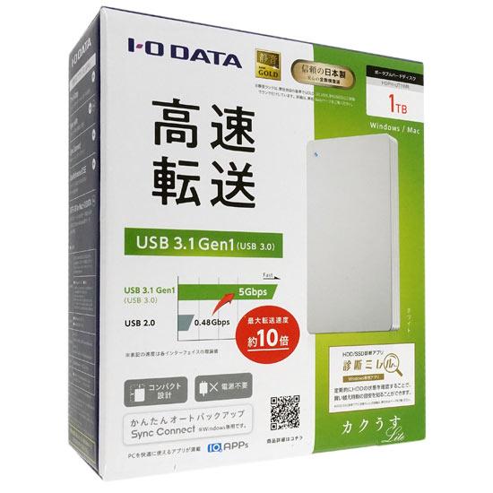 I-O DATA製PortableHD　HDPH-UT1WR　1TB ホワイト