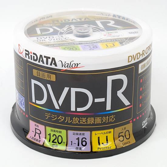 RiTEK　録画用 DVD-R 16倍速 50枚組　RIDATA D-RCP16X.PW50RD K