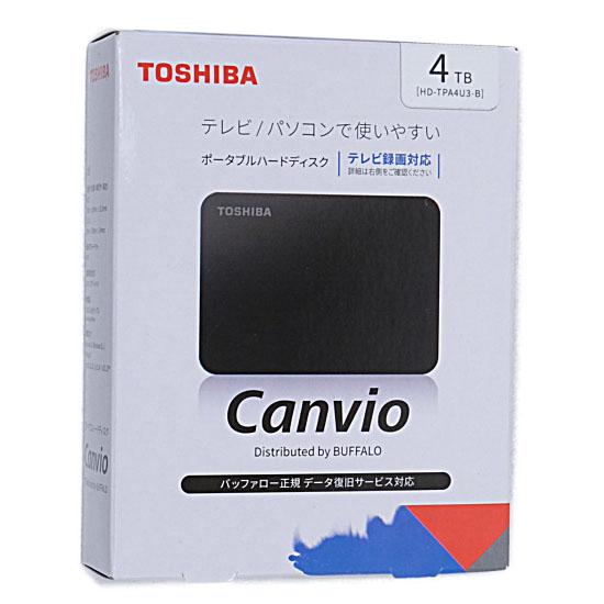 TOSHIBA　PortableHD CANVIO　HD-TPA4U3-B　ブラック　4TB