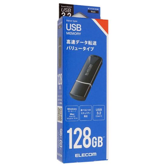 ELECOM　キャップ式USB3.2 Gen1メモリ　MF-HTU3B128GBK　128GB ブラック