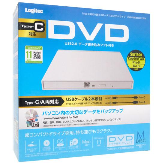 Logitec ポータブルDVDドライブ LDR-PMK8U2CLWH ホワイト